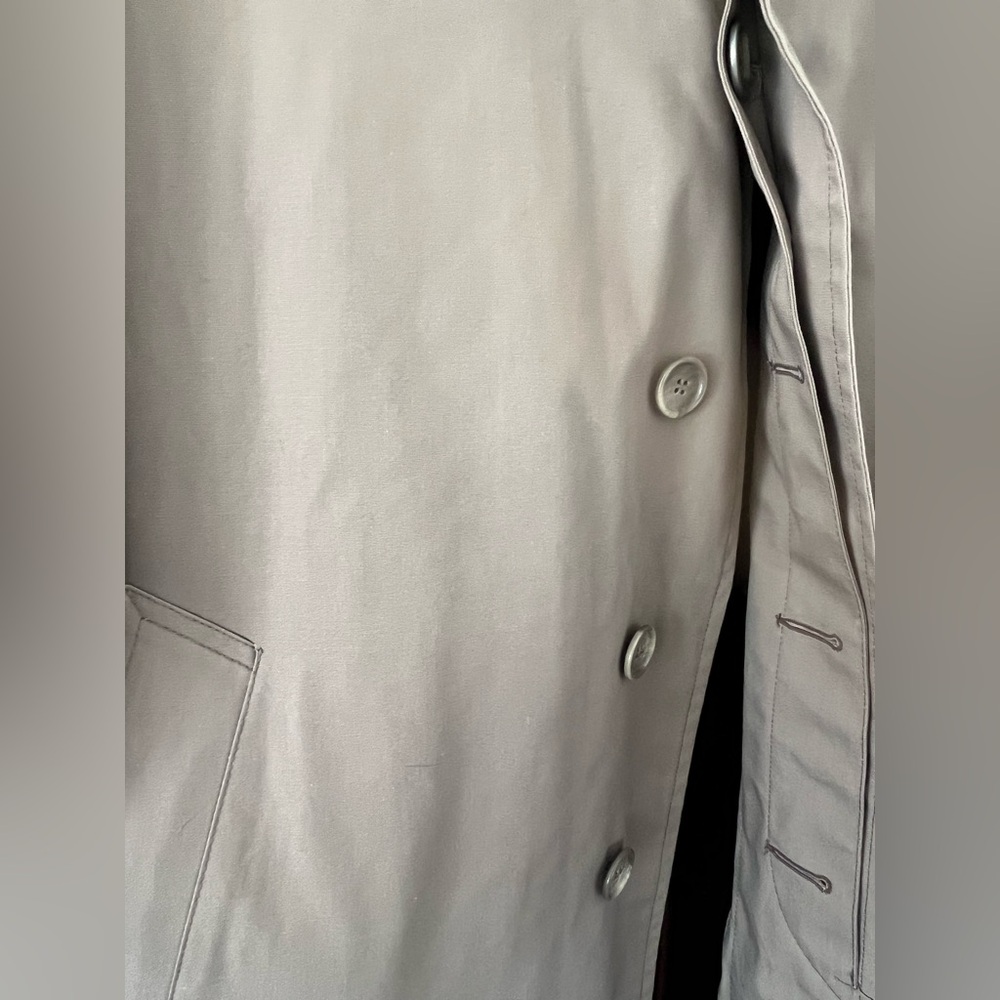 London Fog Vintage Men’s Overcoat 44 Long 70s-80s Removable Brown Liner - Picture 5 of 16